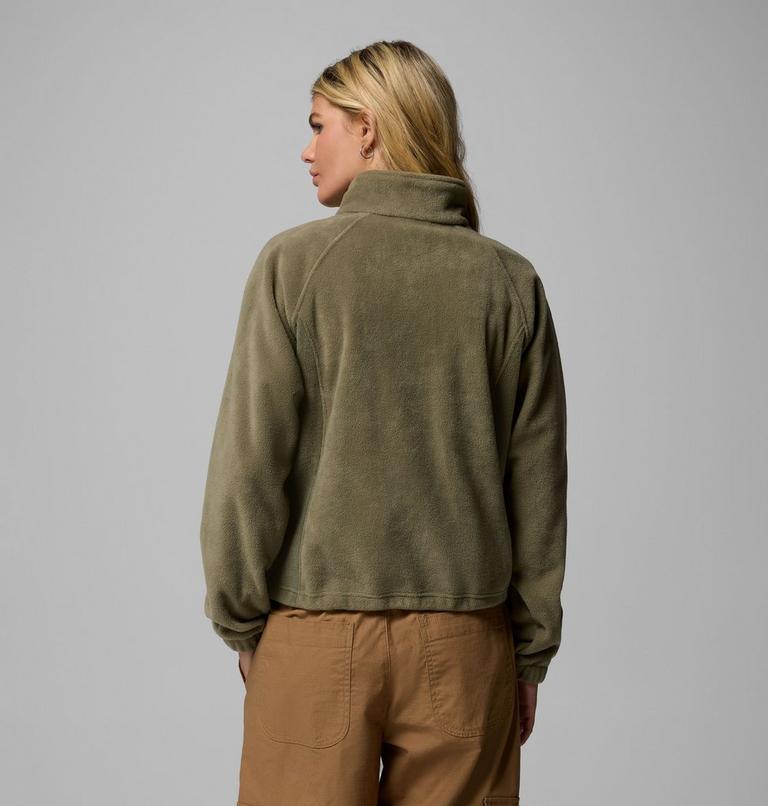 Forro polar de corte relajado Benton Springs para mujer, Color: Stone Green, image 3