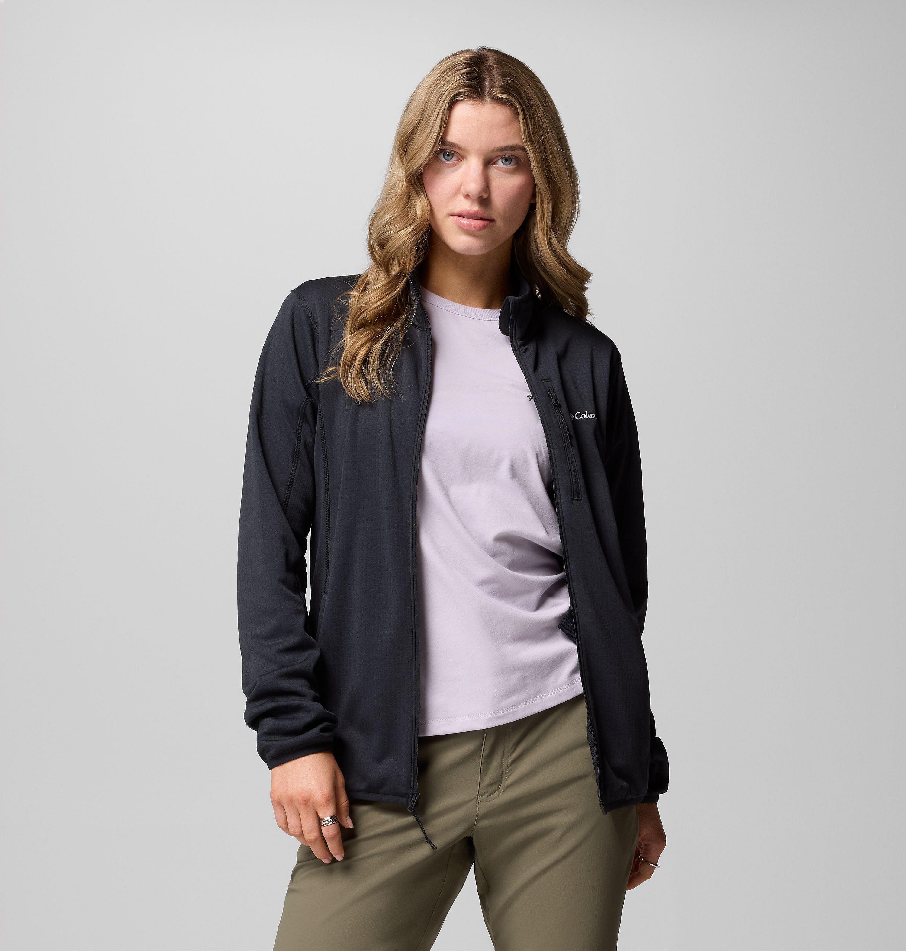 Women's Essential Hike Grid Fleece Full Zip Jacket 5