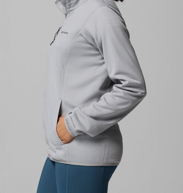 Women's Essential Hike Grid Fleece Jacket, Color: Columbia Grey, Columbia Grey, image 8