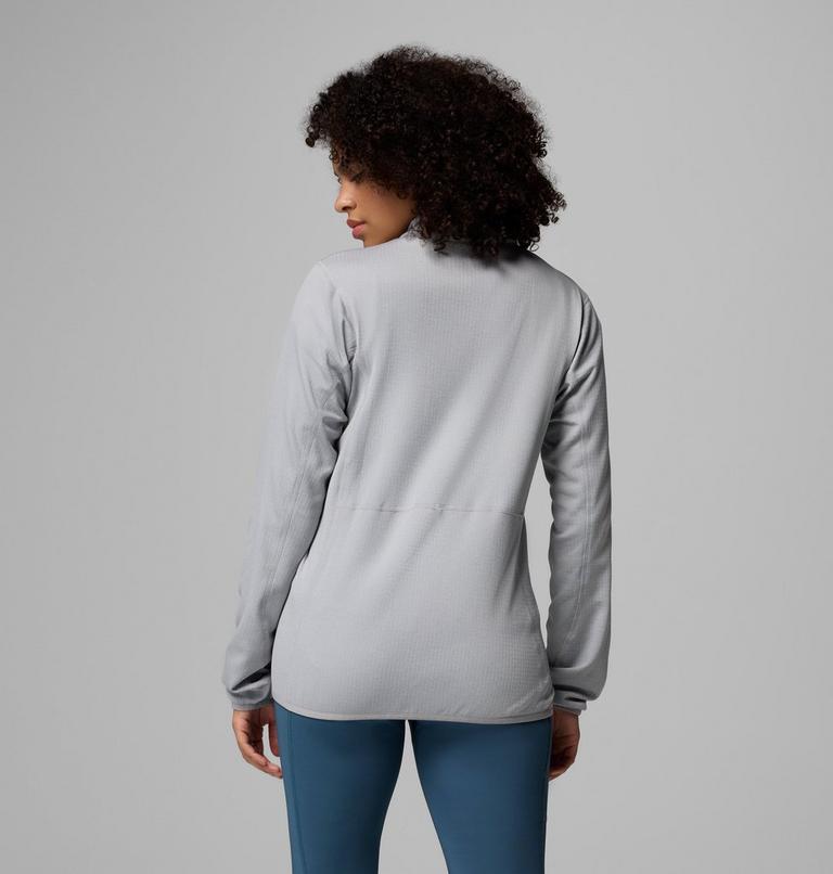 Women's Essential Hike Grid Fleece Jacket, Color: Columbia Grey, Columbia Grey, image 3