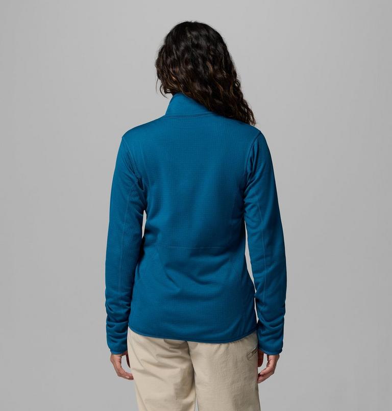 Women's Essential Hike Grid Fleece Jacket, Color: Phoenix Blue, image 3