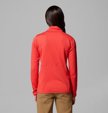 Chaqueta de forro polar con dise&ntilde;o de cuadr&iacute;cula Essential Hike para mujer, Color: Poppy Red, image 7