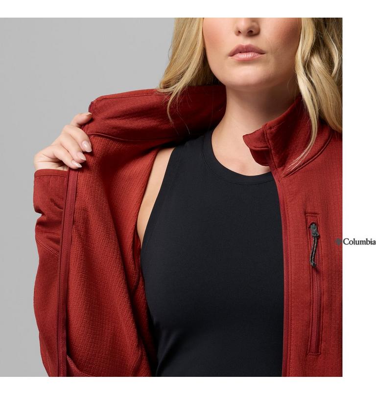 Veste Polaire &agrave; Quadrillage Essential Hike Femme, Color: Red Oxide, image 6