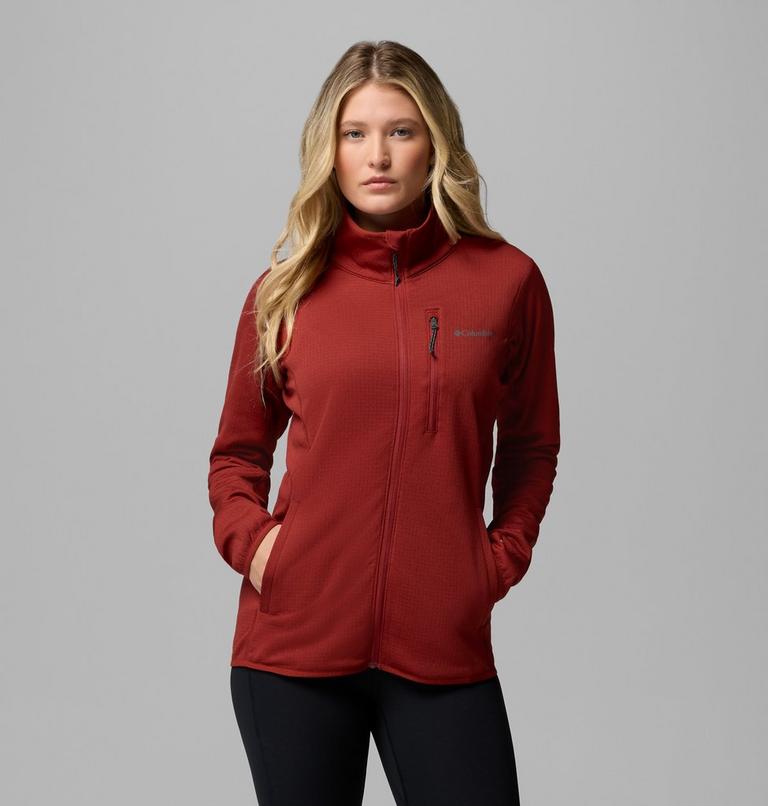 Veste Polaire &agrave; Quadrillage Essential Hike Femme, Color: Red Oxide, image 1