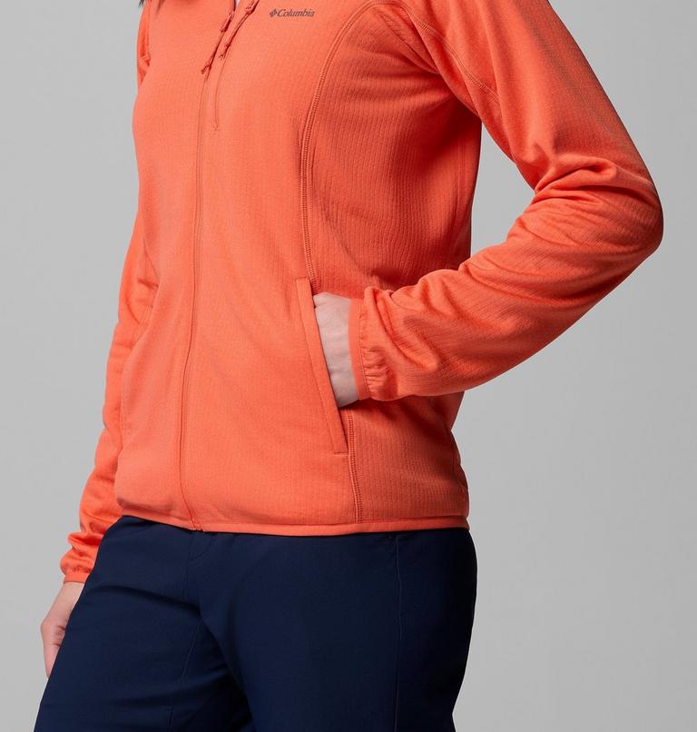 Women's Essential Hike Grid Fleece Jacket, Color: Zing, image 8