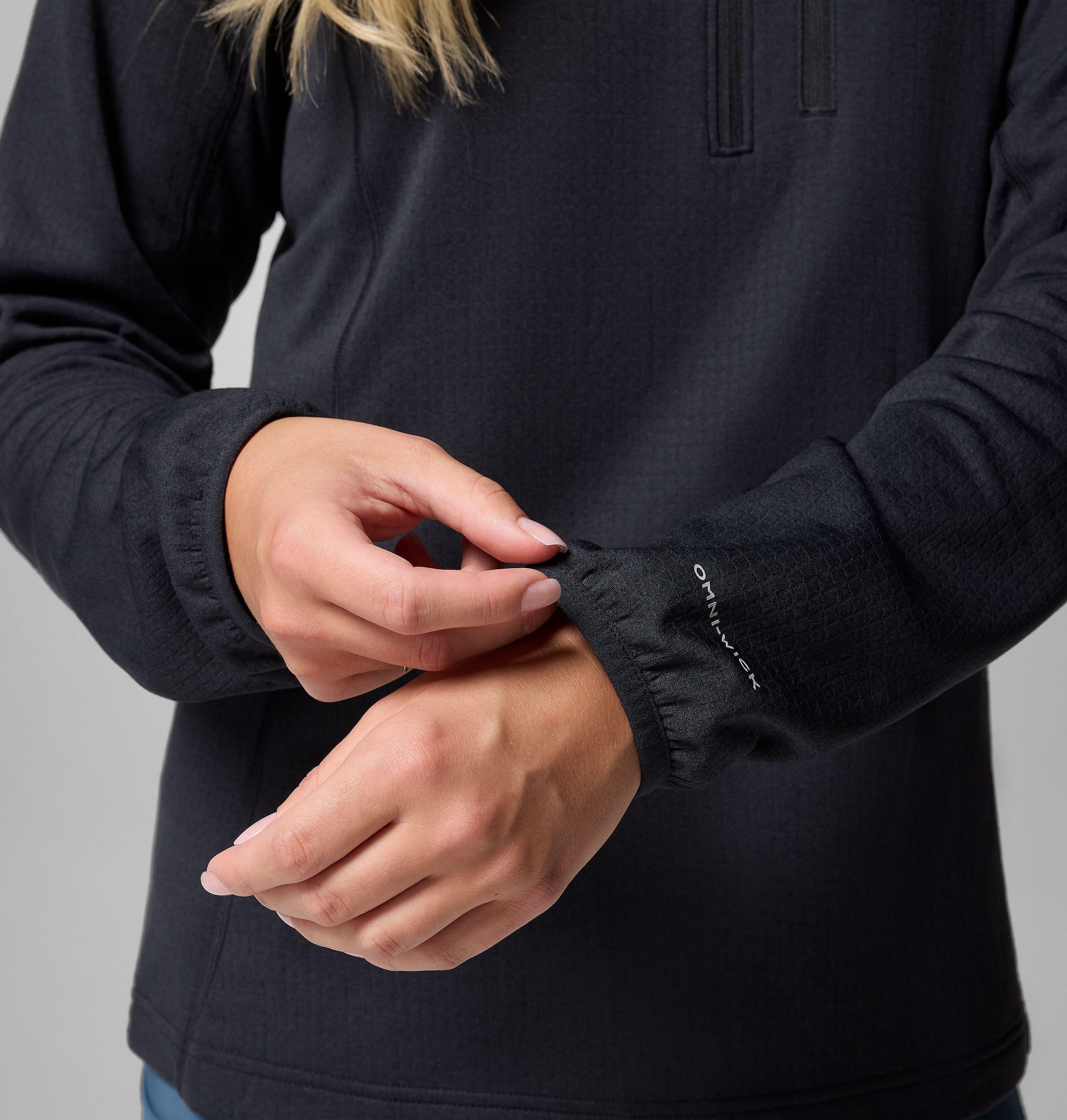 Manteau en laine polaire avec demi-fermeture éclair Essential Hike Grid pour femme 7