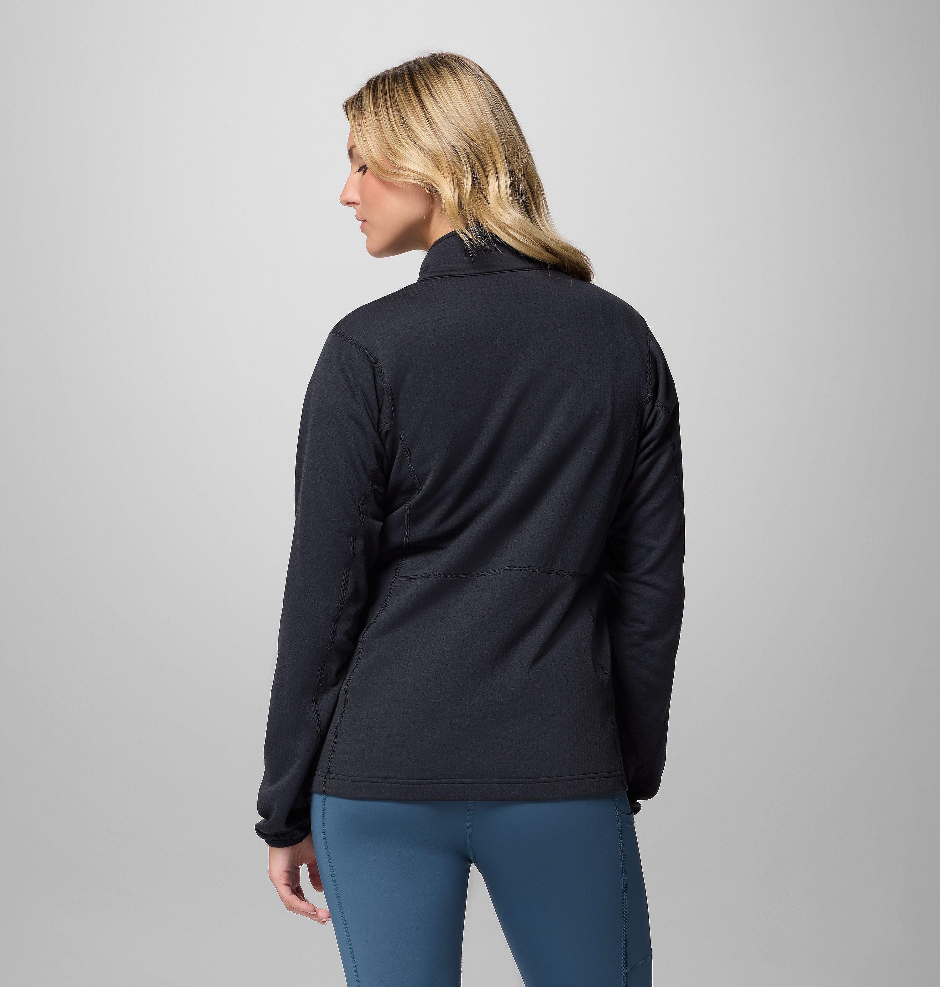 Manteau en laine polaire avec demi-fermeture éclair Essential Hike Grid pour femme 3