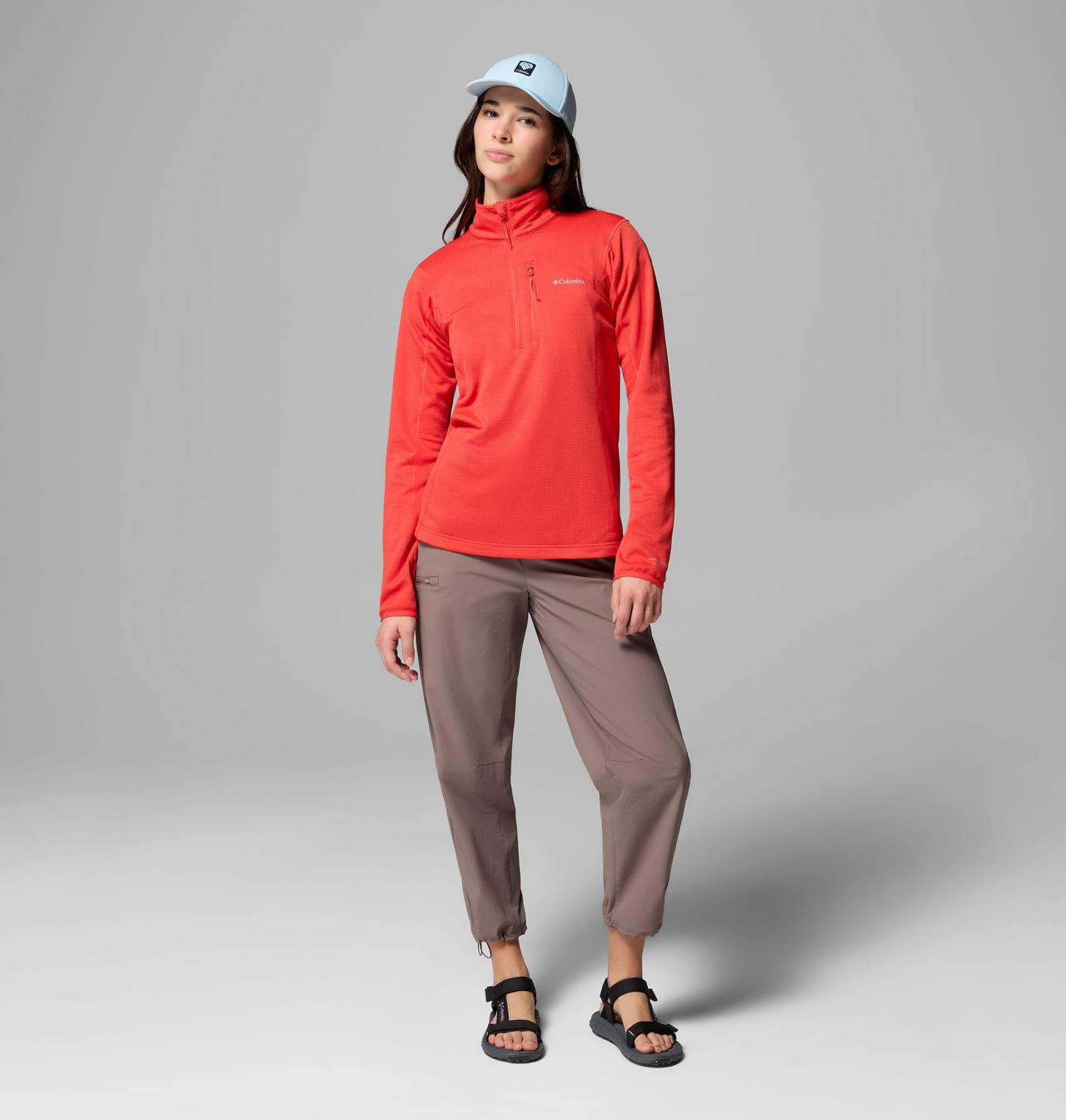 Women's Essential Hike™ Grid Fleece Half Zip Jacket | 606 | S 2