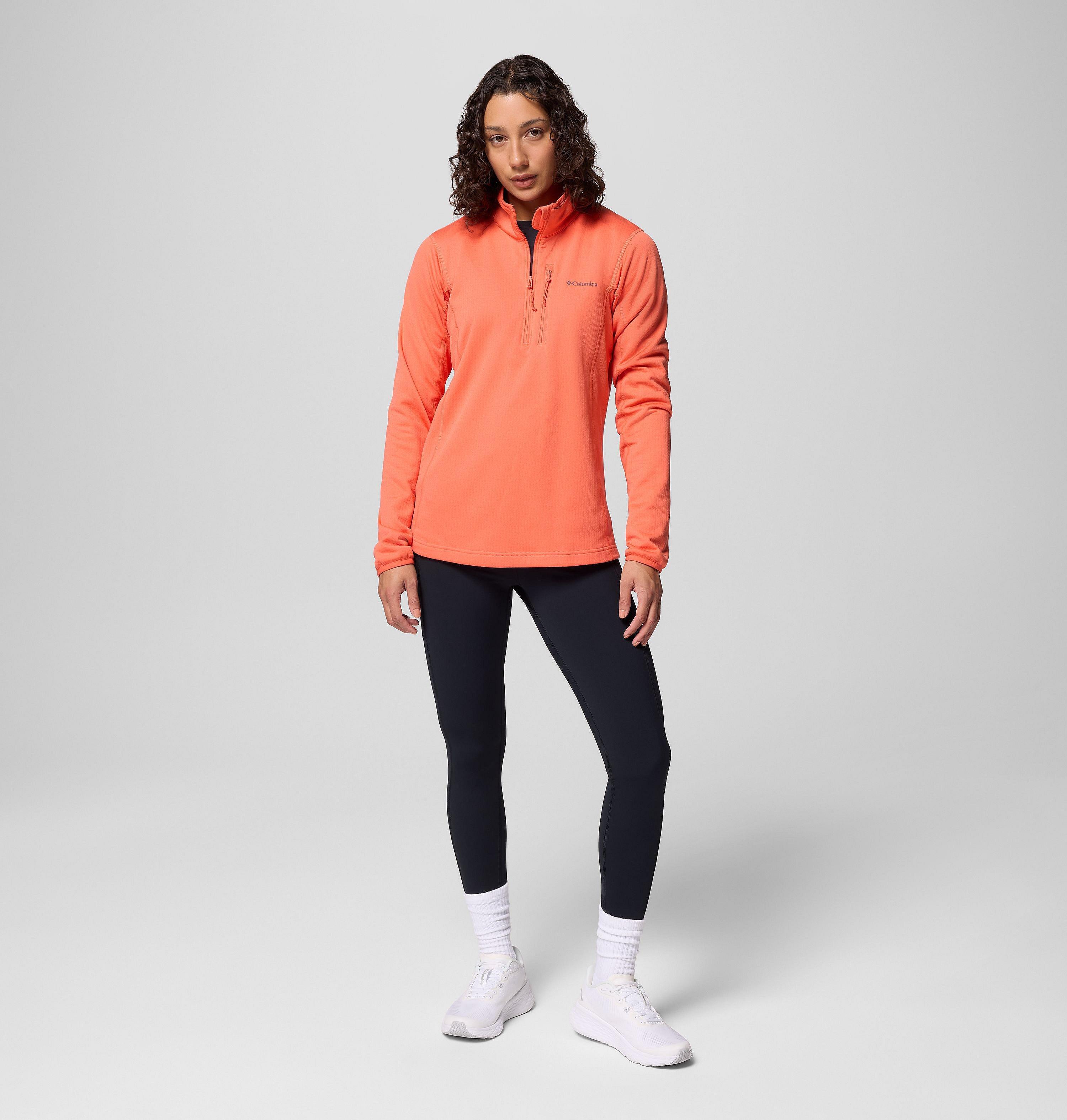 Women's Essential Hike Grid Fleece Half Zip Jacket | 864 | S 2
