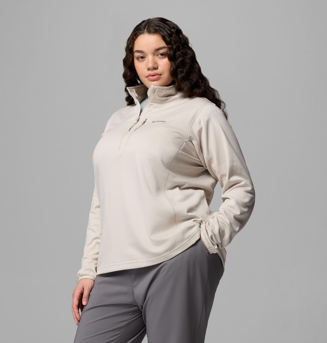 Women's Essential Hike™ Grid Fleece Half Zip Jacket - Plus Size 4