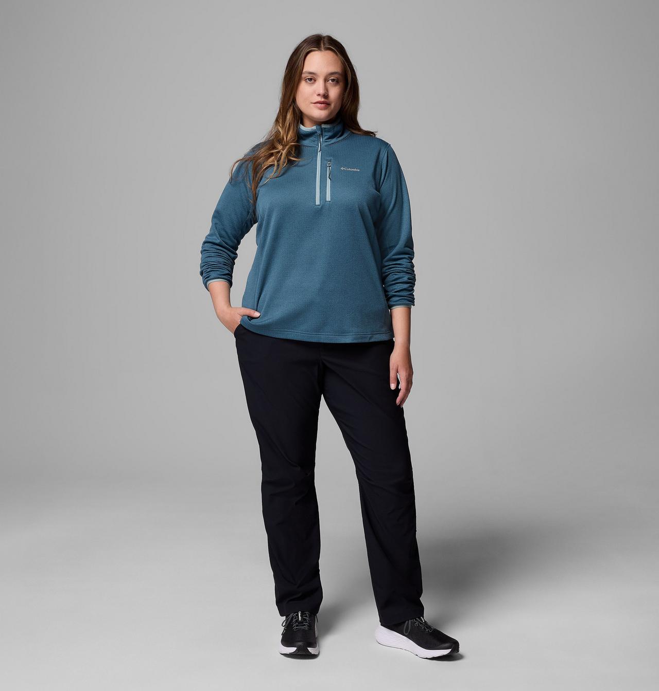 Women's Essential Hike™ Grid Fleece Half Zip Jacket - Plus Size 2