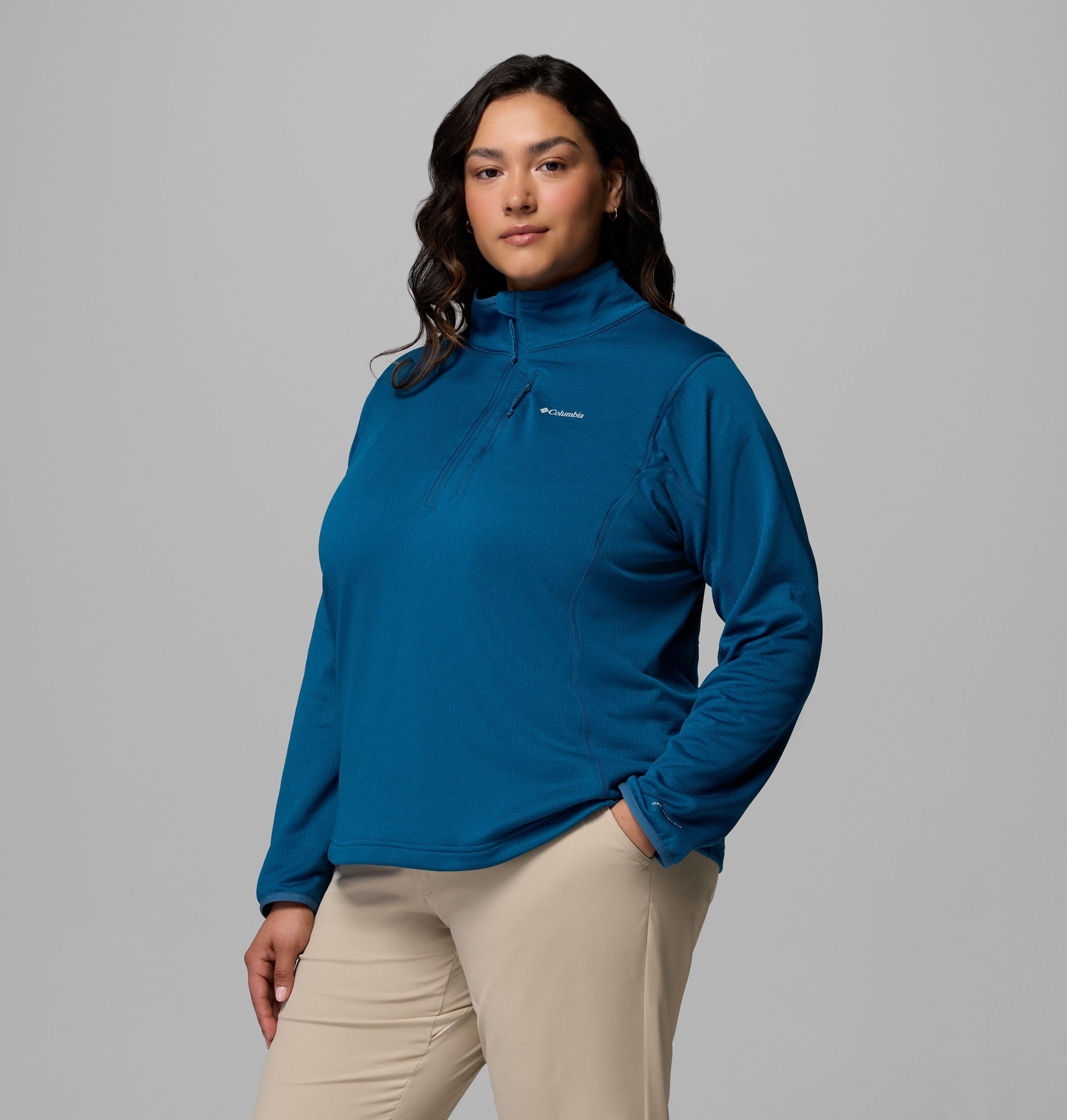 Women's Essential Hike Grid Fleece Half Zip Jacket - Plus Size | 442 | 1X 4