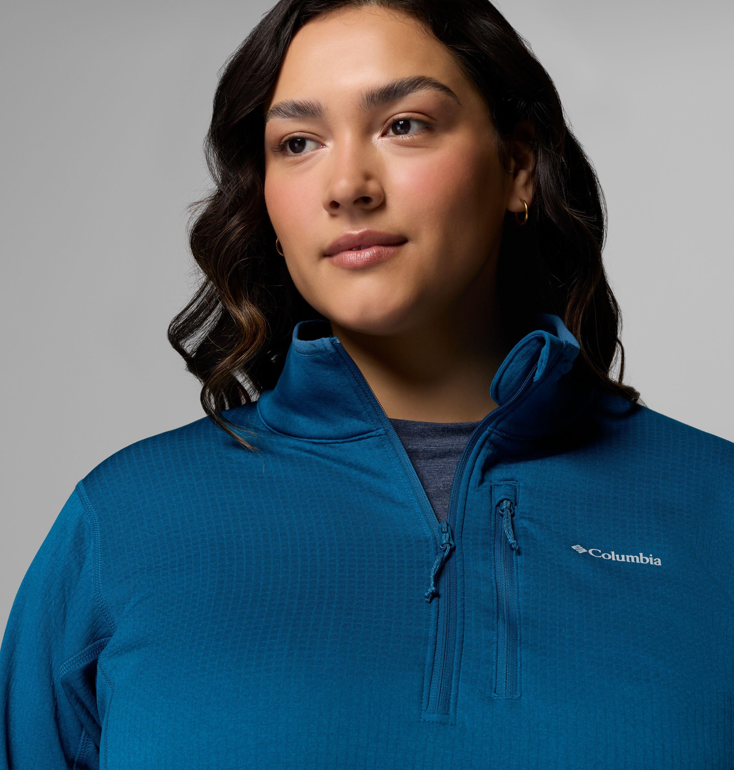 Women's Essential Hike Grid Fleece Half Zip Jacket - Plus Size | 442 | 1X 5