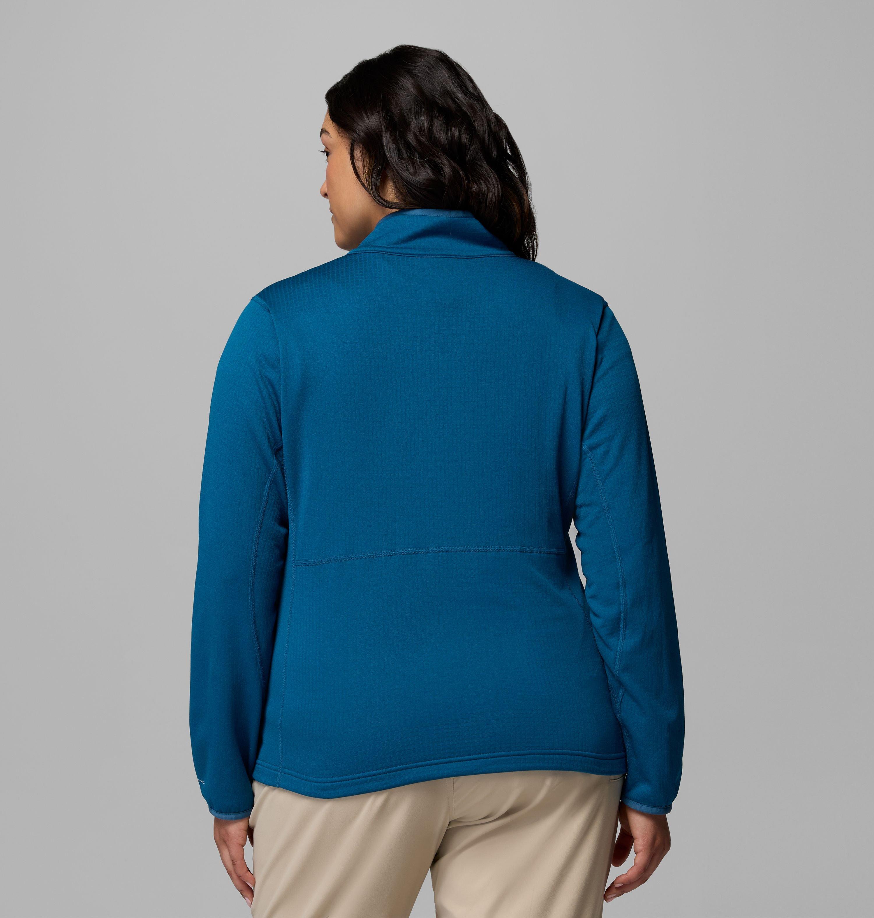 Women's Essential Hike Grid Fleece Half Zip Jacket - Plus Size | 442 | 1X 3