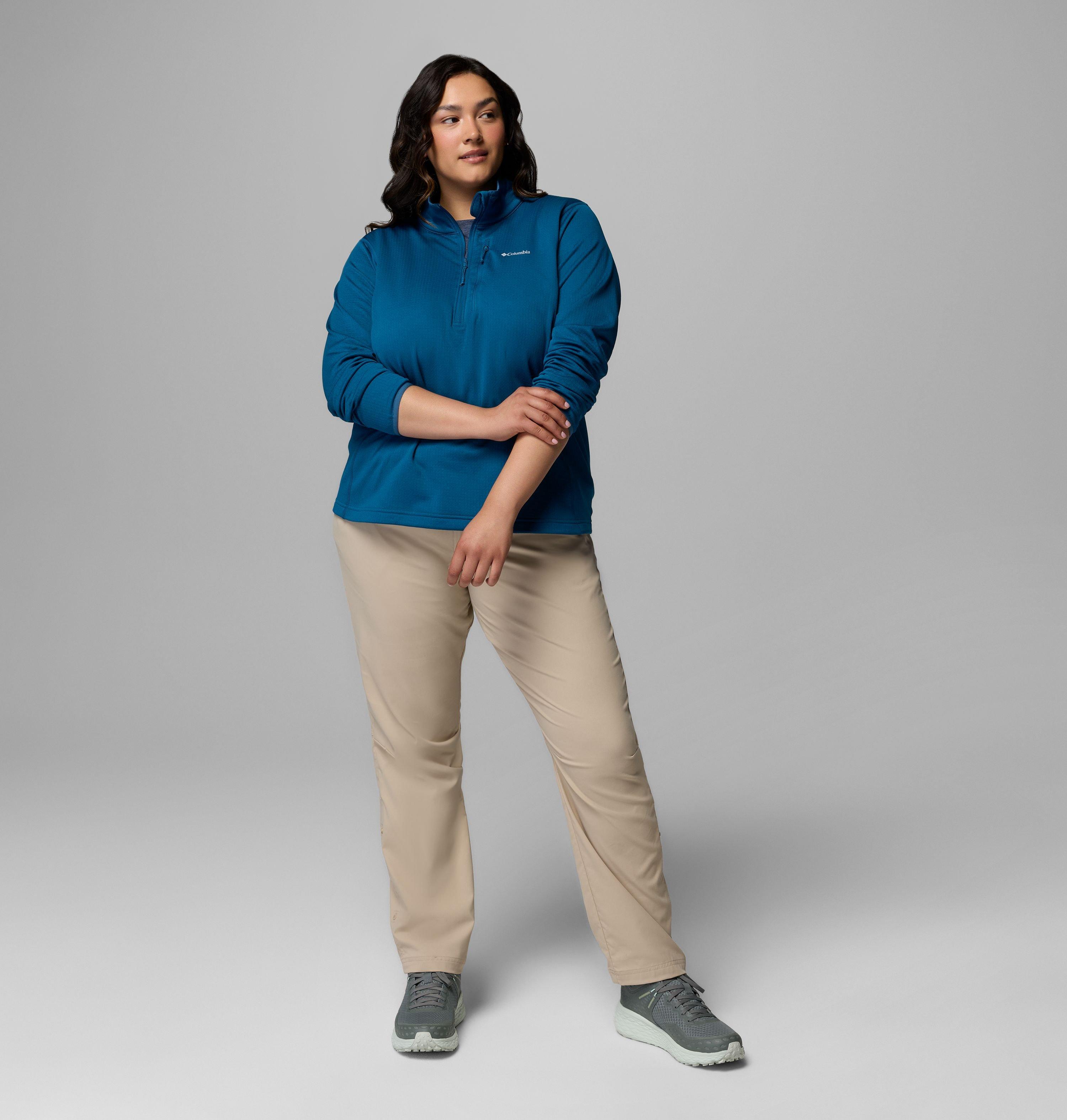 Women's Essential Hike Grid Fleece Half Zip Jacket - Plus Size | 442 | 1X 2