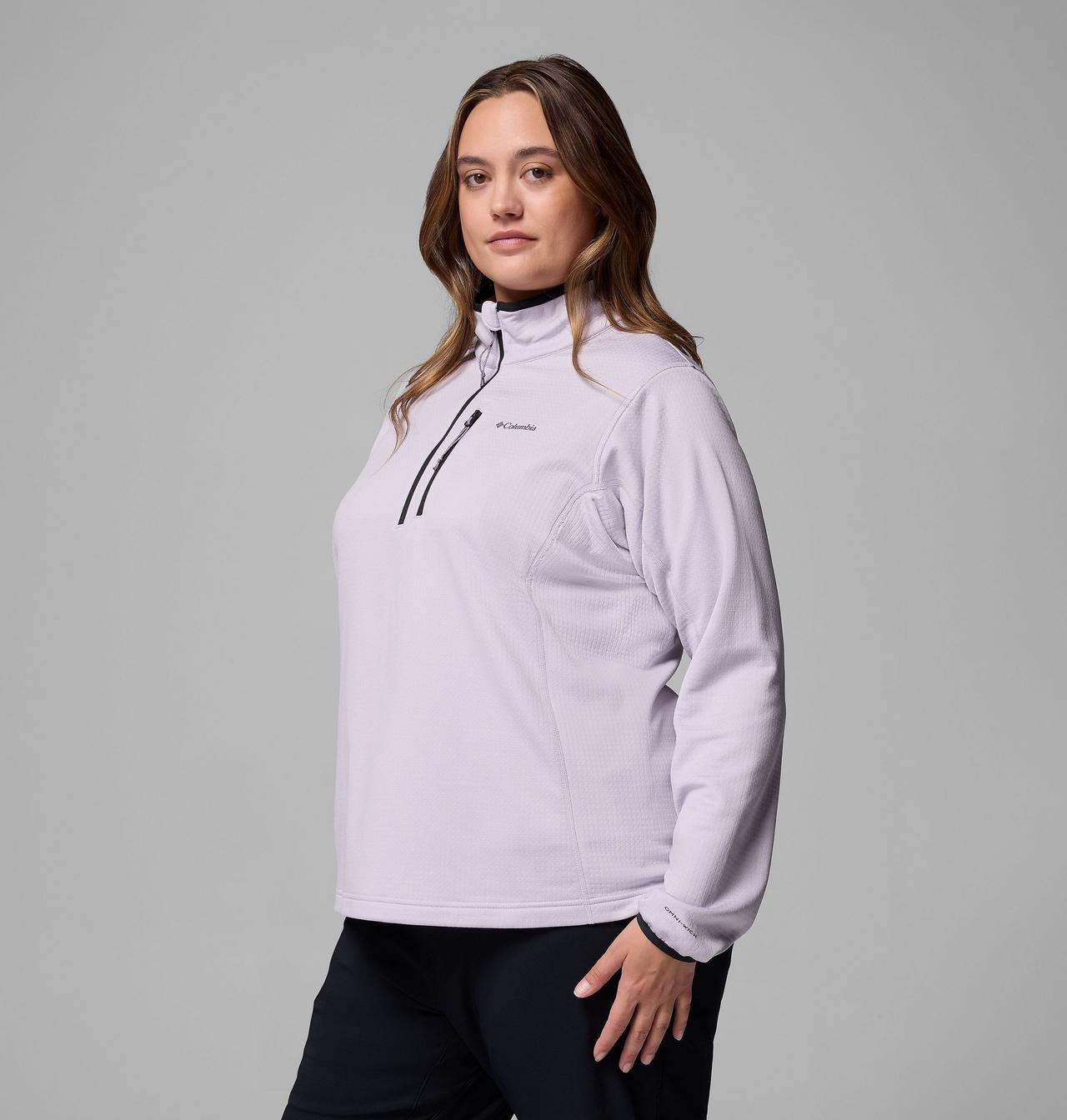 Women's Essential Hike™ Grid Fleece Half Zip Jacket - Plus Size 4