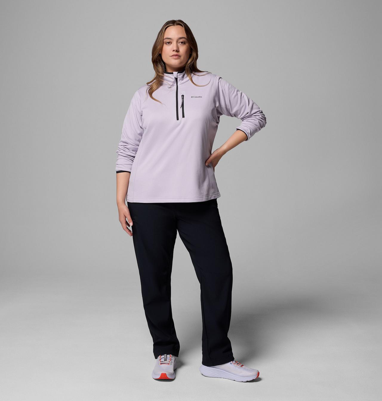 Women's Essential Hike™ Grid Fleece Half Zip Jacket - Plus Size 2