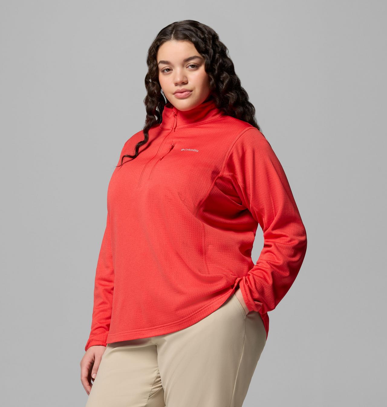Women's Essential Hike Grid Fleece Half Zip Jacket - Plus Size 4