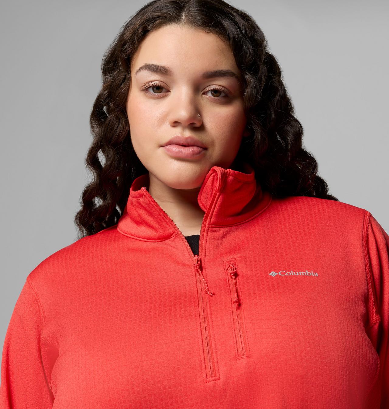 Women's Essential Hike Grid Fleece Half Zip Jacket - Plus Size 5