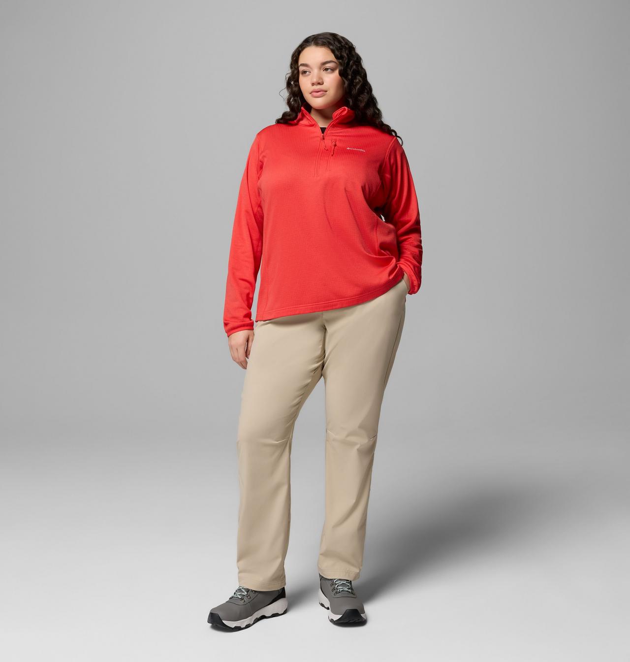Women's Essential Hike Grid Fleece Half Zip Jacket - Plus Size 2