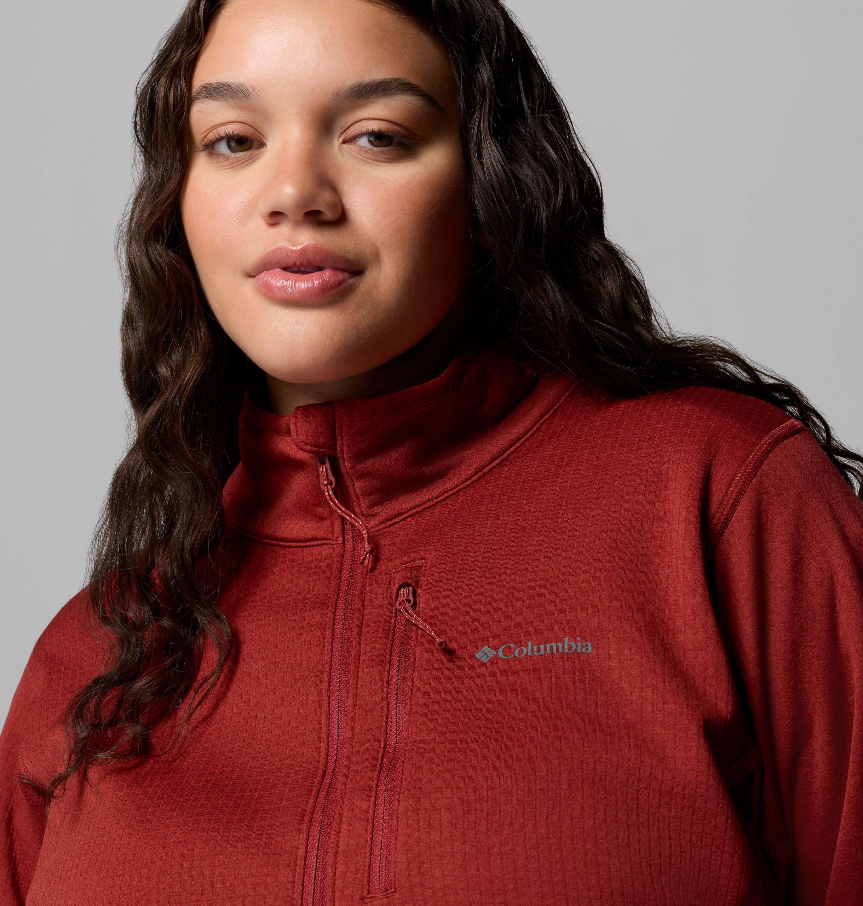 Women's Essential Hike Grid Fleece Half Zip Jacket - Plus Size | 632 | 1X 5