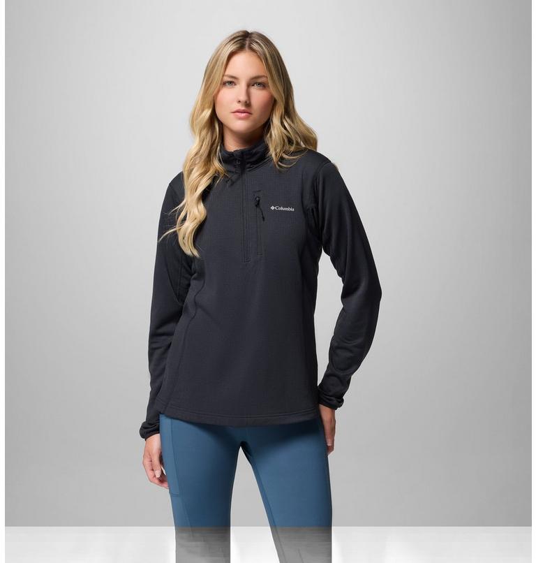 Women's Essential Hike Half Zip Fleece, Color: Black, image 1