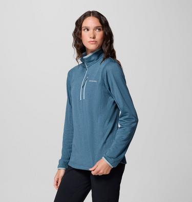 Polaire Demi-Zip Essential Hike Femme, Color: Everblue, Crushed Blue, image 8