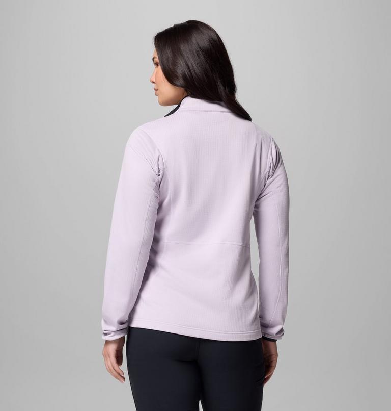 Women's Essential Hike Half Zip Fleece, Color: Lavender Pearl, Black, image 3