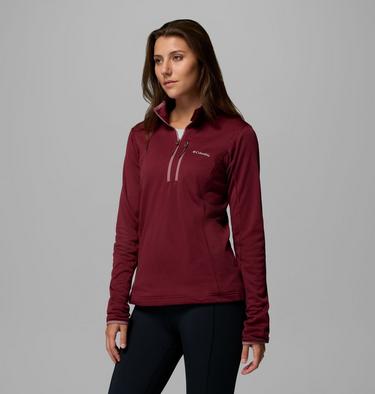 Polaire Demi-Zip Essential Hike Femme, Color: Rich Wine, Fig, image 4