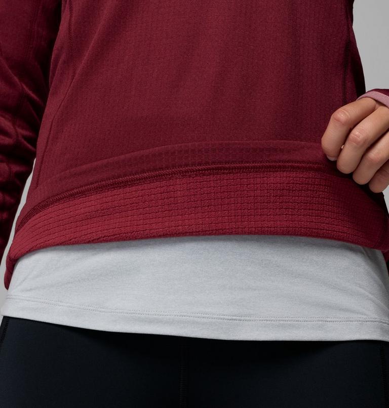 Women's Essential Hike Half Zip Fleece, Color: Rich Wine, Fig, image 5