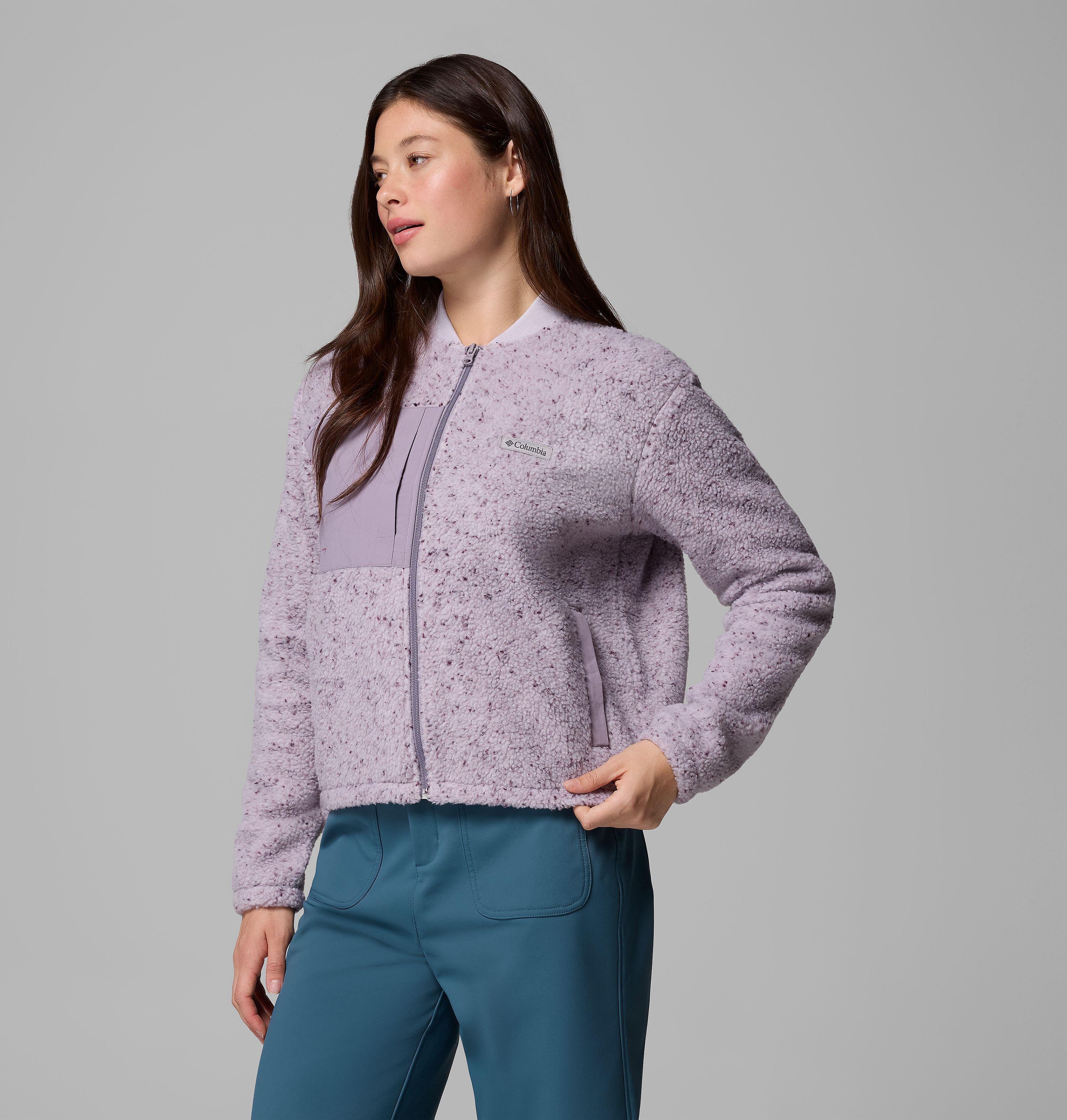 Women's Stellar Path Fleece Bomber Full Zip Jacket 4
