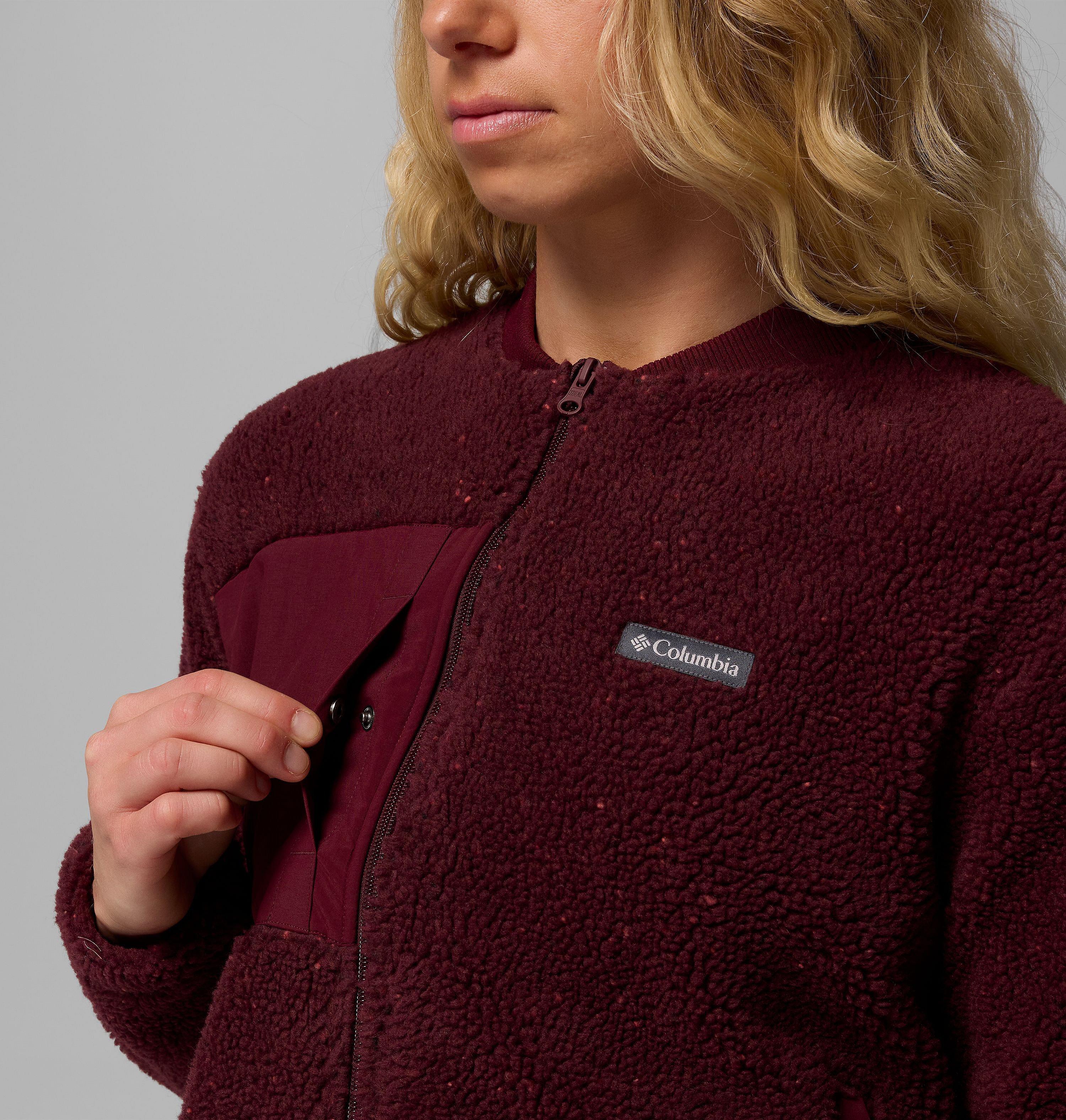 Women's Stellar Path Fleece Bomber Full Zip Jacket 7