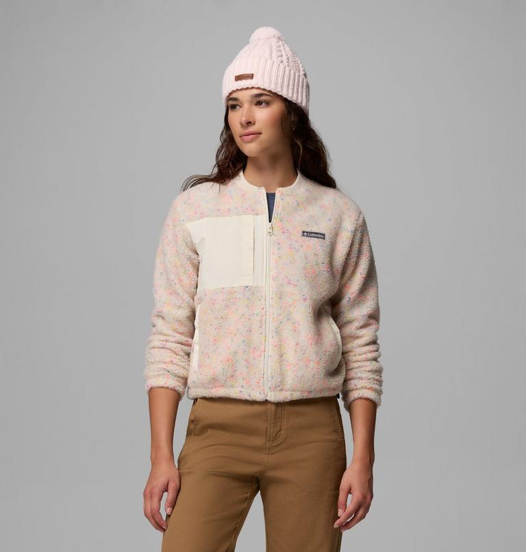 Women's Stellar Path Fleece Bomber Jacket, Color: Chalk, image 5