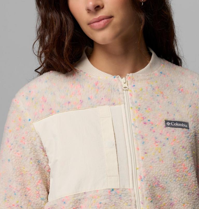 Women's Stellar Path Fleece Bomber Jacket, Color: Chalk, image 7