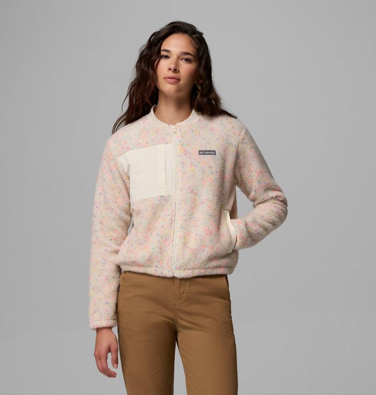 Women's Stellar Path Fleece Bomber Jacket, Color: Chalk, image 1