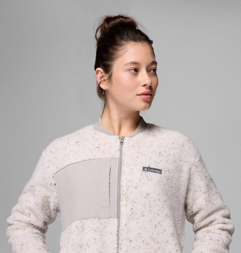 Women's Stellar Path Fleece Bomber Jacket, Color: Dark Stone, Flint Grey, image 6