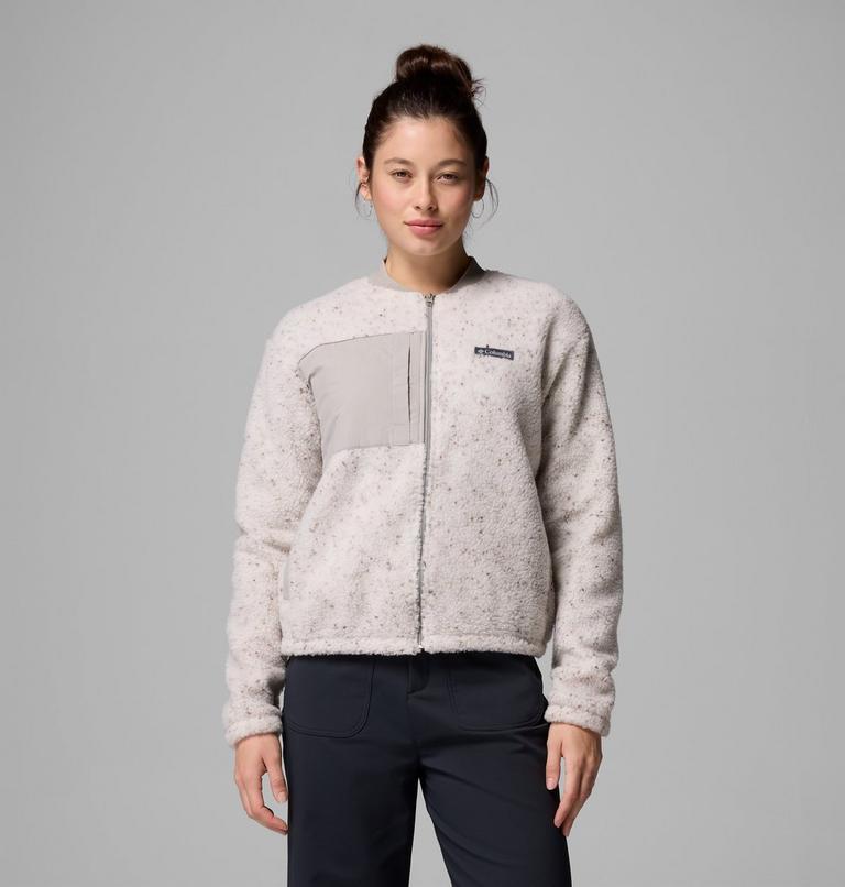 Women's Stellar Path Fleece Bomber Jacket, Color: Dark Stone, Flint Grey, image 1