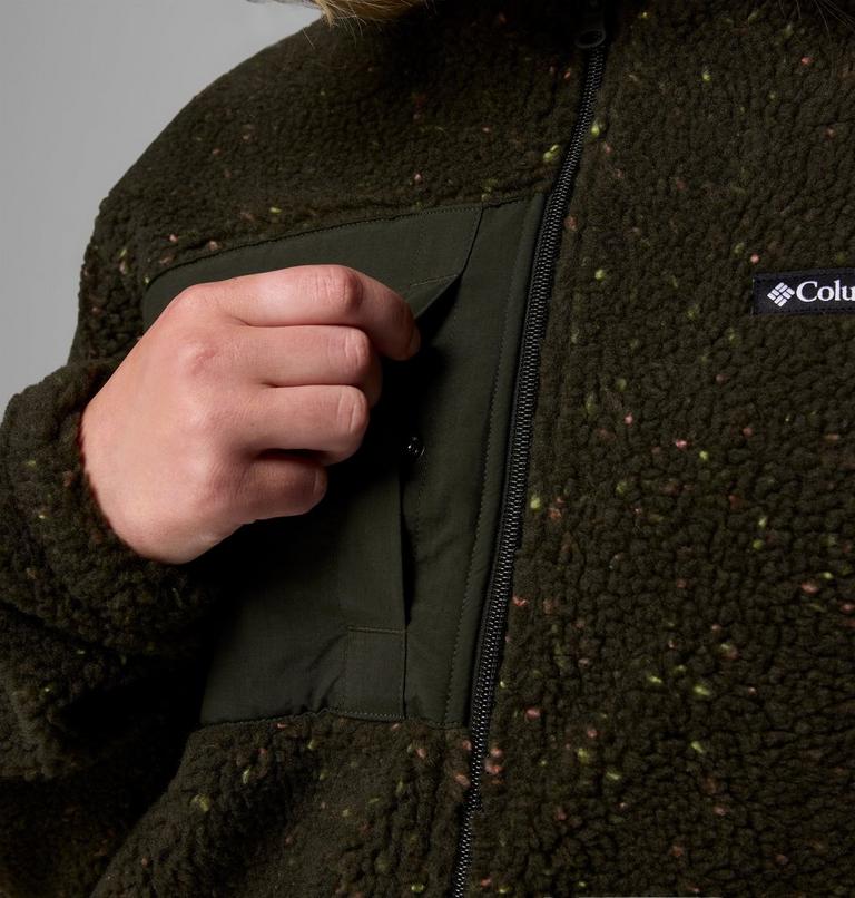 Women's Stellar Path Fleece Bomber Jacket, Color: Greenscape, image 7