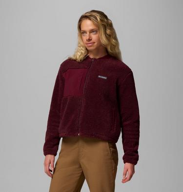 Stellar Path Fleece Bomber Jacke für Frauen, Color: Rich Wine, image 4