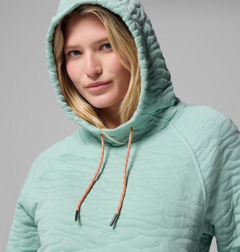 Women's PFG Open Water Quilted Hoodie, Color: Misty Jade, image 5