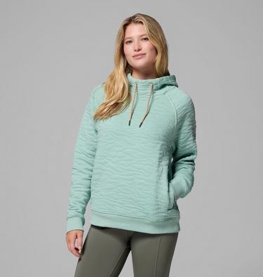 Sudadera acolchada con capucha PFG Open Water para mujer, Color: Misty Jade, image 3