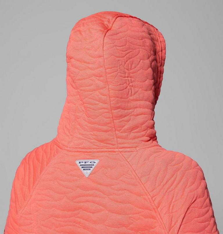 Women's PFG Open Water Quilted Hoodie, Color: Melonade, image 6