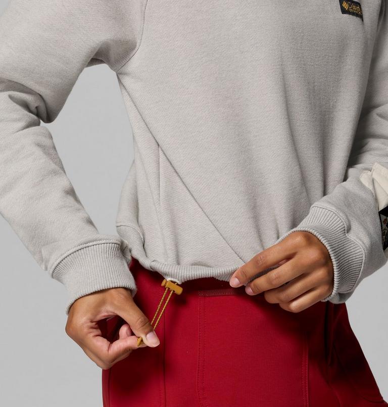 Women's High Cascades Crop French Terry Sweatshirt, Color: Dark Stone, image 8