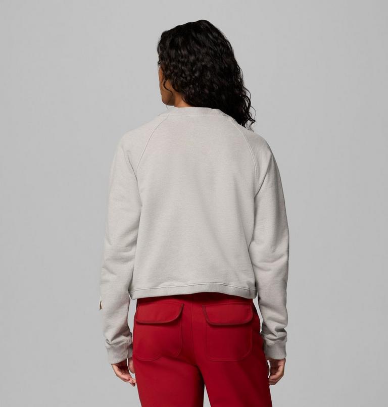 Women's High Cascades Crop French Terry Sweatshirt, Color: Dark Stone, image 3