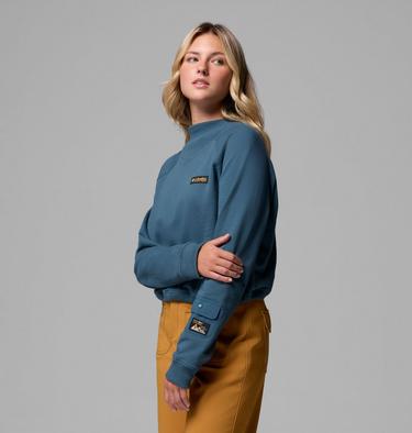 Sudadera corta de felpa francesa High Cascades para mujer, Color: Everblue, image 4