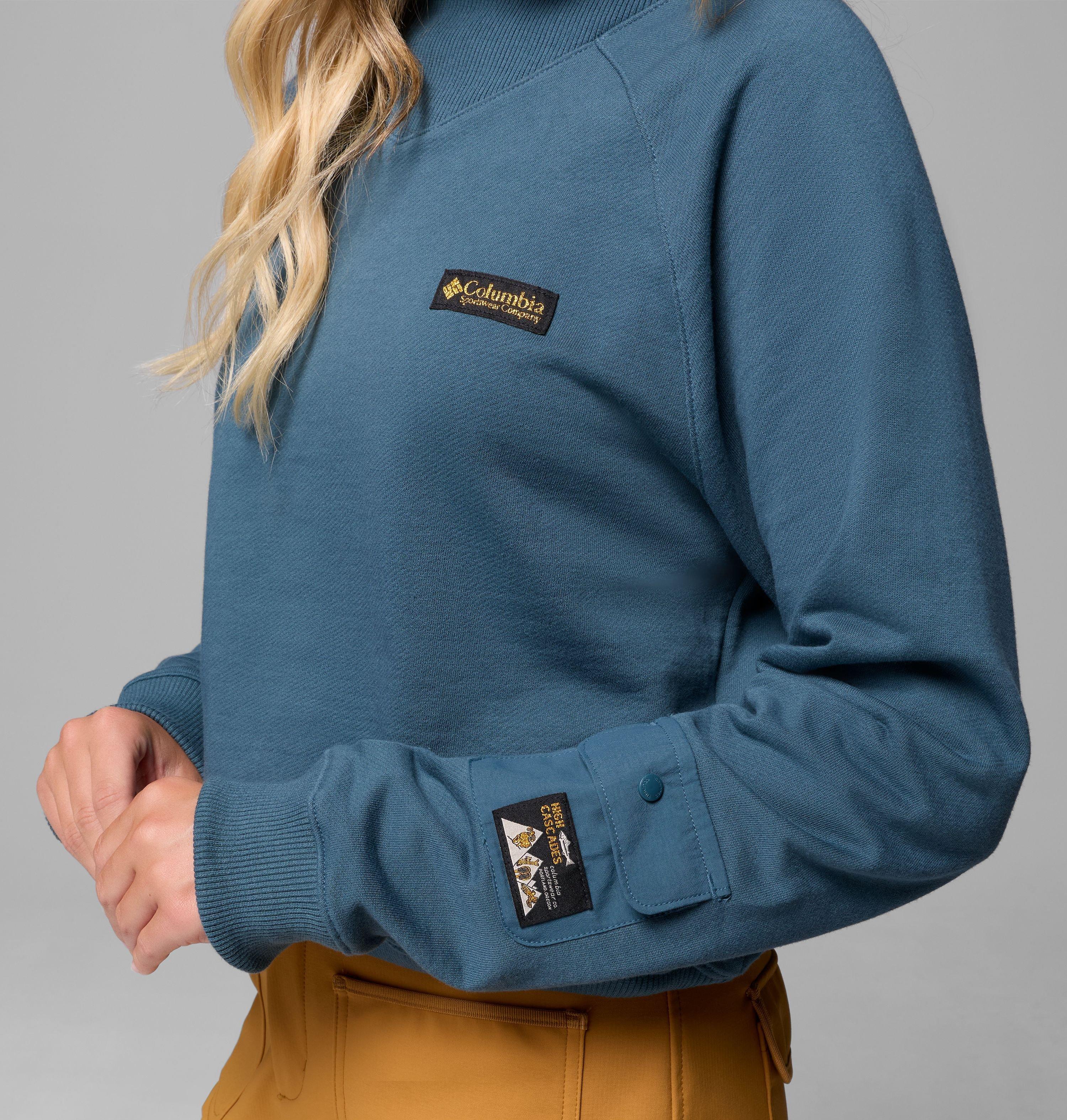 Women's High Cascades Crop French Terry Long Sleeve Shirt | 429 | L 6