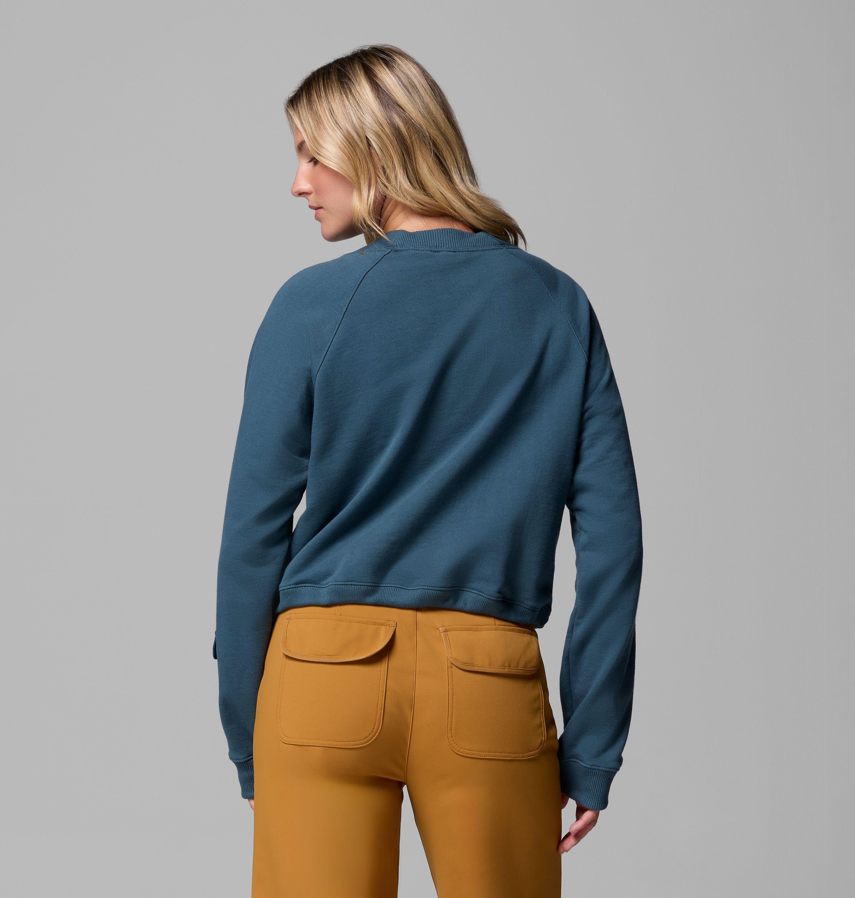 Women's High Cascades Crop French Terry Long Sleeve Shirt | 429 | L 3