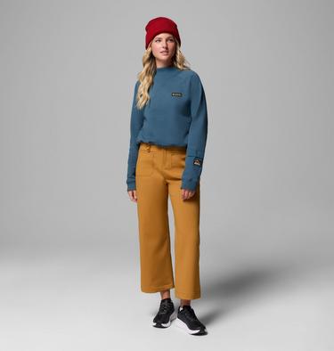 Women's High Cascades Crop French Terry Sweatshirt, Color: Everblue, image 2