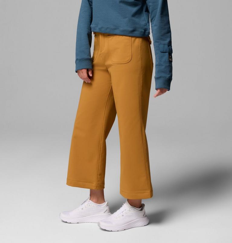 Women's High Cascades Wide Leg Softshell Trousers, Color: Maple Sugar, image 4