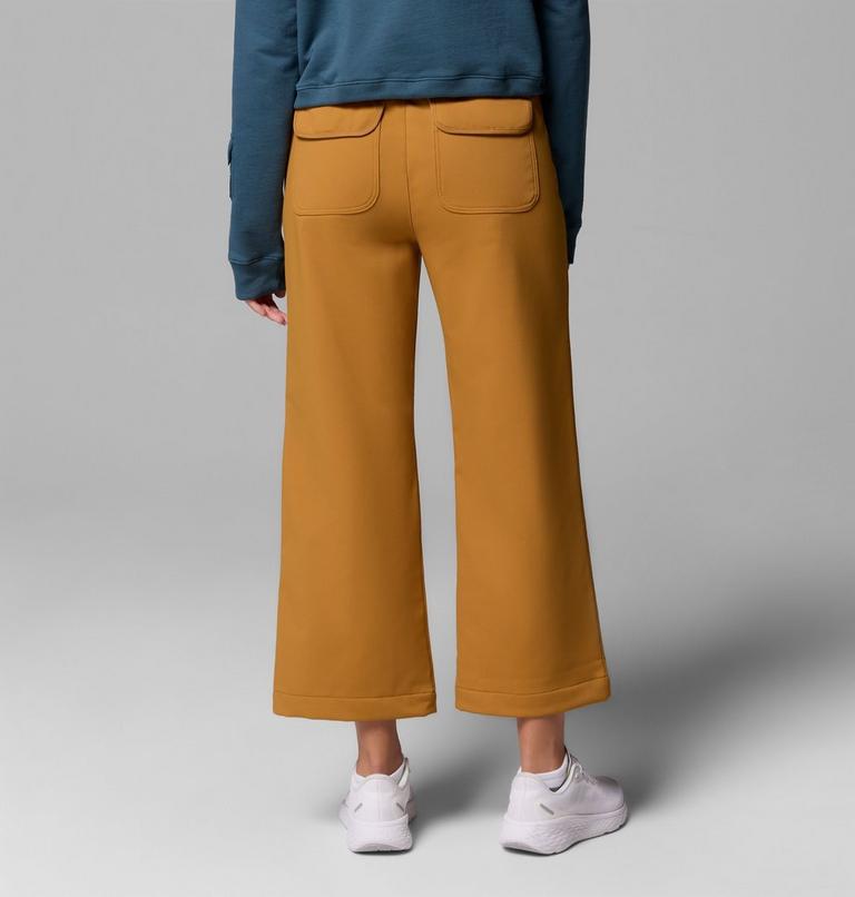 Women's High Cascades Wide Leg Softshell Trousers, Color: Maple Sugar, image 3